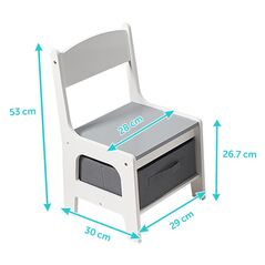Set masuta si 2 scaune pentru copii , alb mdf, u-grow,  Mobilier camera copii | electropc.ro