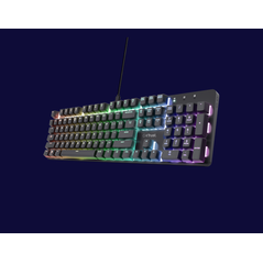 Tastatura mecanica trust gxt 871 zora, usb 2.0. nr taste 104, negru,  Tastaturi | electropc.ro