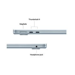Macbook air 13.6" retina/apple m4 (cpu 10-core, gpu 10-core, neuralengine 16-core)/24gb/1tb - sky blue - int kb (2025) 35w  (cto from  mc6v4ro/a),  Laptopuri | electropc.ro