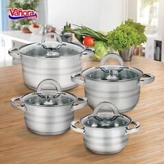 Set gatit din inox 8 piese, medina, vanora home,  Seturi de gatit | electropc.ro