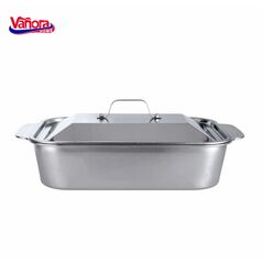 Tava inox cu capac 36.5x22x7 cm, zira, vanora home,  Tavi copt | electropc.ro