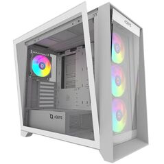 Carcasa aqirys xo-1 mid tower argb alb, tempered glass, sloturi expansiune 7, drive bays: 3x3.5" 3x2.5", ventilatoare suportate: 14 (spate: 1x120mm, fata: 3x120mm sau 2x140mm, sus: 3x120mm sau 2x140mm, lateral: 3x120mm sau 2x140mm, jos: 1x120mm sau 1x140m,  Carcase | electropc.ro