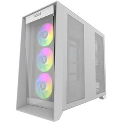 Carcasa aqirys xo-1 mid tower argb alb, tempered glass, sloturi expansiune 7, drive bays: 3x3.5" 3x2.5", ventilatoare suportate: 14 (spate: 1x120mm, fata: 3x120mm sau 2x140mm, sus: 3x120mm sau 2x140mm, lateral: 3x120mm sau 2x140mm, jos: 1x120mm sau 1x140m,  Carcase | electropc.ro