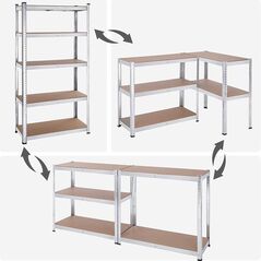 Heinner raft metalic cu 5 polite 80*40*180 cm,  Altele | electropc.ro