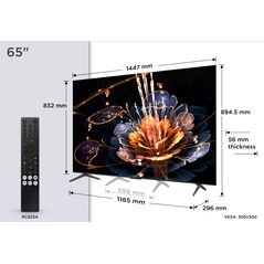 Televizor tcl mini led 65c61ks, 164 cm, smart google tv, 4k ultra hd, (model 2025),  Televizoare | electropc.ro
