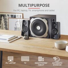 Boxe stereo tytan 2.1 speaker set - black,  Sisteme audio | electropc.ro