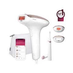 Epilator ipl philips lumea avanced bri921/00, 250.000 impulsuri, 1 accesoriu, retea, alb-roz + trimmer,  Epilatoare | electropc.ro