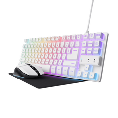 Kit trust gxt 794w 3-in-1, kitul include: tastatura gaming, mouse cu fir gaming, mousepad, cablu usb-a la usb-c de 1m, usb micro receiver.,  Tastaturi | electropc.ro