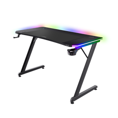 Masa gaming trust gxt 710 luminus pro, iluminare rgb, greutate maxima suportata 150 kg, negru,  Birouri gaming | electropc.ro