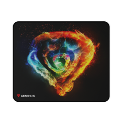 Mousepad genesis carbon 500 m fire g2, material cauciuc + material textil, dimensiuni 300 x 250 x 2.5 mm, multicolor,  Mousepad | electropc.ro