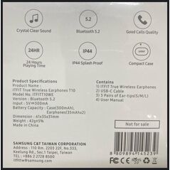 Samsung true wireless in-ear buds t10 white (bt5.2, ip44, 24hrs autonomy, usb-c cable, s/m/l eartips) (garantie doar la nod),  Casti audio | electropc.ro