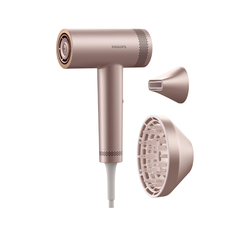 Uscator de par philips cu thermoshield advanced seria 8000  bhd837/10, 1400w, 3 viteze, 4 trepte, temperatura, tehnologie thermoshield advanced, roz, l x a x i (mm) 130x169x301,  Uscatoare de par | electropc.ro