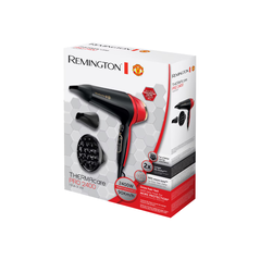 Uscator de par remington d5755 thermacare manchester united, 2400 w, 2 viteze, 3 trepte de temperatura, indicator led ionic, turbo boost, rosu/ negru,  Uscatoare de par | electropc.ro