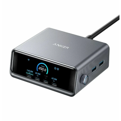 Incarcator si statie incarcare anker prime 250w, ultra-fast 6-port, 2x usb-a, 4x usb-c, gan, ecran lcd, negru,  Incarcatoare telefoane | electropc.ro