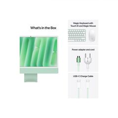 Apple imac 24" retina 4.5k/ apple m4 (cpu 10-core, gpu 10-core, neural engine 16-core)/16gb/512gb - green - int kb (2024),  All in one PC | electropc.ro
