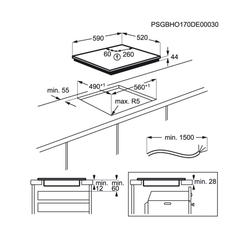 Plita incorporabila electrolux eit61443b, inductie, 4 zone de gatit, touch control, 60 cm, sticla neagra,  Incorporabile | electropc.ro