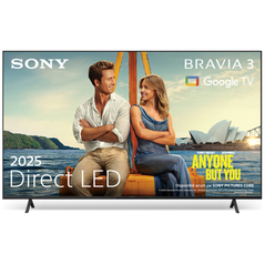 Televizor sony bravia 3 led 75s35, 189 cm, smart google tv, 4k, clasa e (model 2025),  Televizoare | electropc.ro