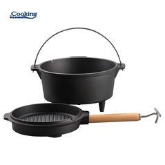 Ceaun fonta pura + capac dia 37 cm,12 l, nature, cooking by heinner,  Tavi copt | electropc.ro