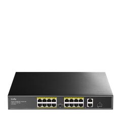 Cudy 16-port 10/100m pse rj-45 +2 gigabit rj- 45 +1sfp port with 16 poe ports switch with built-in power supply, support 16-port ieee 802.3at poe+ injector,rack-mountable  steel case, 200w internal,  Switch-uri | electropc.ro