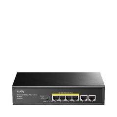 Cudy 6-port 10/100m poe switch with 4 poe ports unmanaged desktop switch, support 4-port ieee 802.3at poe+ injector (port-1 to port-4), supports poe power up to 30w for each poe port, cctv mode (transmit distance up to 250m at 10mbps),  fanless, ±4kv surg,  Switch-uri | electropc.ro