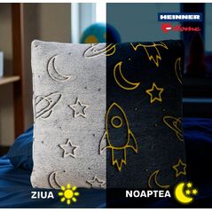 Perna cu model fosforescent, space,45x45,  Fete de perna decorative | electropc.ro