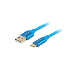 Cablu usb-c(m)  usb-a(m) 2.0 1 m albastru premium qc 3.0,  Cabluri video | electropc.ro