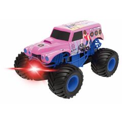 Masinuta cu lumini, sunete si frictiune, scara 1/24, 19cm, roz,  Masinute | electropc.ro
