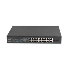 Switch  16x 100 mb poe+ / 2x 1 gb / 1x sfp, rack 19", fara management, gigabit ethernet, 250w,  Switch-uri | electropc.ro