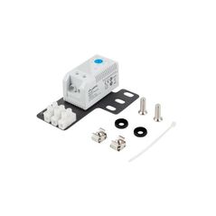 Termostat buclă închisă 10a pentru dulapuri rack, cu ureche 19" și bornier, gri,  Cabinete metalice | electropc.ro