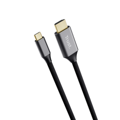 Cablu trust calyx usb-c - hdmi, lungime cablu 200 cm, gri-negru,  Cabluri periferice | electropc.ro