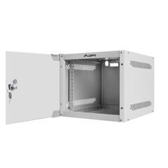Dulap rack 10" perete 4u / 280x310 (flat pack) cu ușă din sticlă, gri,  Cabinete metalice | electropc.ro