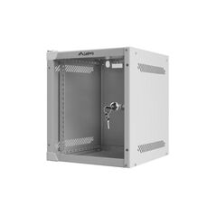 Dulap rack 10" perete 6u / 280x310 (flat pack) cu ușă din sticlă, gri,  Cabinete metalice | electropc.ro