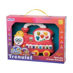 Jucarie trenulet cu lumini si sunete,rosu, momki,  Jucarii interactive bebelusi | electropc.ro