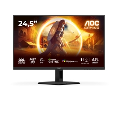 Monitor aoc 24.5" 25g4sre, diagonal (inch): 24.5, diagonal (cm): 62, aspect ratio: 16:9, panel: fast ips, resolution: 1920x1080, refresh rate: 300hz, response time gtg: 1ms, response time mprt: 0.3ms, brightness (max): 400 cd/m², contrast (static) : 1000:,  Monitoare LED | electropc.ro