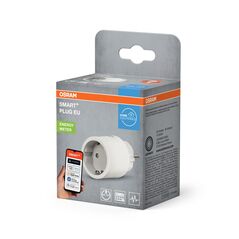 Priza inteligenta osram smart+ matter over wifi (2.4 ghz), 10a, 2300w, ip20, compatibila amazon alexa, google home, apple home, samsung smartthings si alte platforme matter, alba,  Accesorii pentru iluminat inteligent | electropc.ro