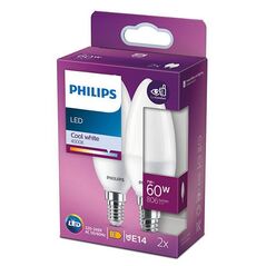 2 becuri led philips b38, eyecomfort, e14, 7w (60w), 806 lm, lumina neutra (4000k), mat,  Becuri si Tuburi LED | electropc.ro