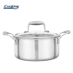 Semioala inox+capac sticla 24x12cm, 5l, atomic3, cooking by heinner,  Tavi copt | electropc.ro