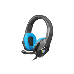 Casti cu fir fury phantom, intefata jack 3.5mm, usb-a, cu microfon, frecventa rapsuns 20 - 20000 hz, impendanta 32 ohm, negru/albastr,  Casti audio | electropc.ro