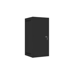 Dulap rack 10" perete 12u / 280x310 pentru auto-asamblare, cu ușă metalică, negru  (flat pack),  Cabinete metalice | electropc.ro