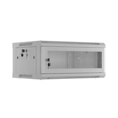 Dulap rack de perete 19", 4u, 600x450 mm, usa perforata, gri,,  Cabinete metalice | electropc.ro