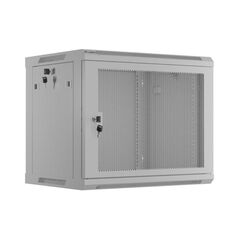 Dulap rack de perete 19", 9u, 600x450 mm, usa perforata, gri,,  Cabinete metalice | electropc.ro