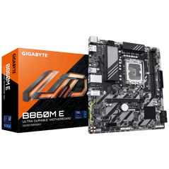 Gigabyte b860m e. processor manufacturer: intel, processor socket: lga 1851 (socket v1), compatible processor series: intel core ultra (series 2). supported memory types: ddr5-sdram, maximum internal memory: 128 gb, memory slots type: dimm. supported stor,  Placi de baza | electropc.ro