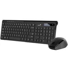 Kit wireless genius, tastatura wireless 104 taste (multimedia) + mouse wireless 1200dpi, 3 butoane, bt 5.3 + 2.4g, interfata usb, negru,  Kit mouse tastatura | electropc.ro