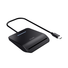 Primo smartcard reader trust, interfata usb-c 2.0, lungime cablu 100cm, negru,  Hub-uri USB | electropc.ro