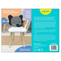Scaun copii, mdf,design elefant, u-grow,  Mobilier camera copii | electropc.ro