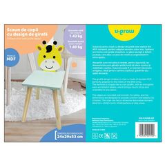 Scaun copii, mdf,design girafa, u-grow,  Mobilier camera copii | electropc.ro