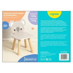 Scaun copii, mdf,design ursulet koala, u-grow,  Mobilier camera copii | electropc.ro