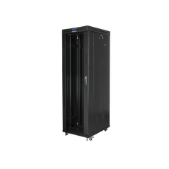 Cabinet rack 19" 42u600x1000, glassdoor, incarcare maxiam 800kg, slot pentru ventilatoare 6, ral9004, negru,  Cabinete metalice | electropc.ro