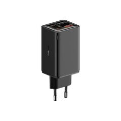 Incarcator retea baseus gan6 pro, quick charge 65w, 2 x usb type-c output 5v/3a,2 x usb (include cablu usb type-c la usb type-c de 100w),negru "p10162701113-00",  Incarcatoare telefoane | electropc.ro