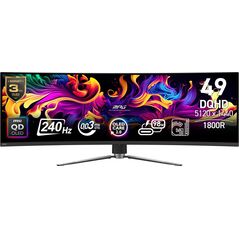 Msi mpg 491cqpx qd-oled. display diagonal: 124.5 cm (49"), display resolution: 5120 x 1440 pixels, hd type: dual qhd, display technology: qd-oled, response time: 0.03 ms, native aspect ratio: 32:9, viewing angle, horizontal: 178°, viewing angle, vertical:,  Monitoare LED | electropc.ro